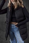 Explore More Collection - Pocketed Zip Up Vest Coat