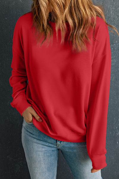 Explore More Collection - Round Neck Dropped Shoulder Sweatshirt