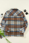 Explore More Collection - Plaid Button Up Long Sleeve Jacket