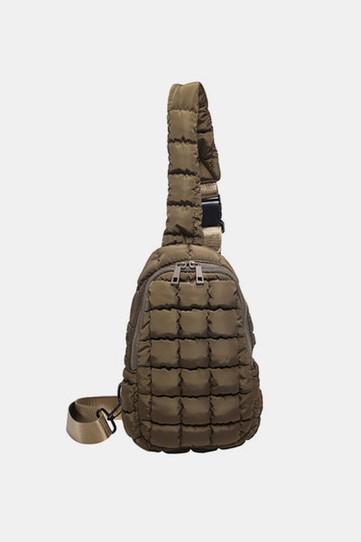 Explore More Collection - Quilted Nylon Crossbody  Bag