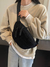 Explore More Collection - Sherpa Crossbody Bag with Adjustable Strap