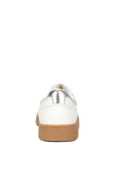 Explore More Collection - Kyniska Faux Leather Everyday Sneakers