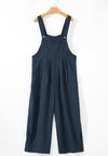 Explore More Collection - Plaid Wide Strap Wide Leg Overalls