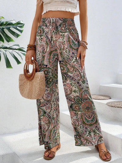 Explore More Collection - Printed Wide Leg Pants