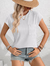 Explore More Collection - Round Neck Cap Sleeve Blouse