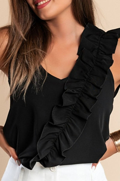 Explore More Collection - Ruffled V-Neck Cami