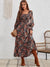 Explore More Collection - Smocked Floral Square Neck Long Sleeve Dress