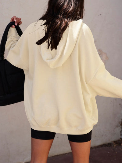 Explore More Collection - Lovelet Dropped Shoulder Long Sleeve Hoodie