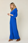 Explore More Collection - Double Take Full Size Half Sleeve Wide Leg Jumpsuit