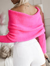 Explore More Collection - Long Sleeve Cropped Knit Top