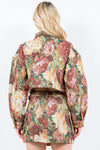 Explore More Collection - American Bazi Jacquard Cargo Cropped Jacket