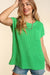 Explore More Collection - Haptics Pocketed Round Neck Cap Sleeve Knit Top