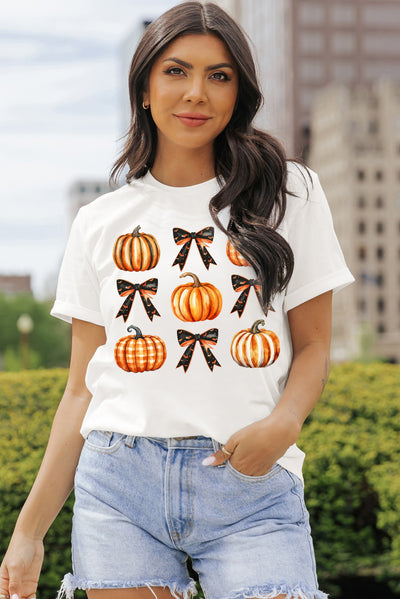 Explore More Collection - Pumpkin Round Neck Short Sleeve T-Shirt