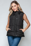 Explore More Collection - Snobbish Snap and Zip Closure Hooded Vest