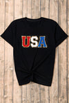 Explore More Collection - USA Round Neck Short Sleeve T-Shirt