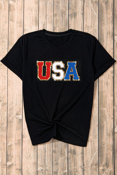 Explore More Collection - USA Round Neck Short Sleeve T-Shirt