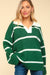 Explore More Collection - Haptics Collared Neck Striped Contrast Sweater