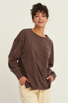 Espresso - A Long Sleeve Top