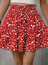 Explore More Collection - Frill Tied Printed Mini Skirt