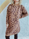 Explore More Collection - Leopard Round Neck Long Sleeve Sweater