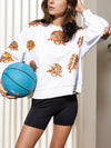 Explore More Collection - Basketball Round Neck Long Sleeve Sweatshirt