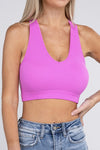 Explore More Collection - Ribbed Cropped Racerback Tank Top