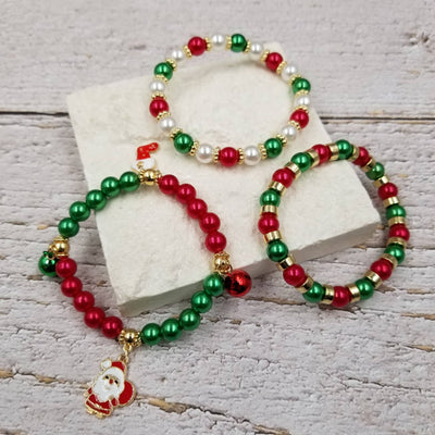 Christmas Theme Bell Bracelet Set Of 3