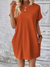 Explore More Collection - Round Neck Short Sleeve Mini Dress