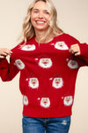 Explore More Collection - Haptics Santa Sparkle Brushed Sweater