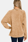 Explore More Collection - Zenana Pocketed Round Neck Sweatshirt