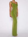 Explore More Collection - Backless Wide Strap Maxi Dress