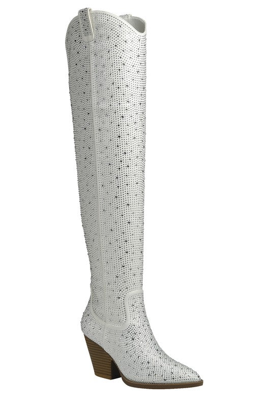 Explore More Collection - RIVER-21-OVER KNEE,RHINESTONE,WESTERN BOOTS