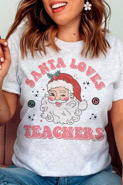 Explore More Collection - SANTA LOVES TEACHERS Graphic Tee