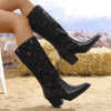 Explore More Collection - Point Toe Block Heel Boots