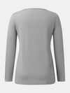 Explore More Collection - Full Size Scoop Neck Long Sleeve T-Shirt