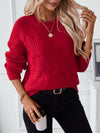 Explore More Collection - Round Neck Long Sleeve Sweater