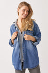 Explore More Collection - RISEN Zip Up Hooded Denim Shirt