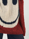 Explore More Collection - Smiling Face V-Neck Long Sleeve Sweater