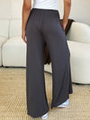 Explore More Collection - Double Take Full Size Smocked Wide Waistband Wide Leg Pants