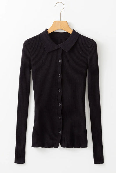 Explore More Collection - Button Up Collared Neck Cardigan