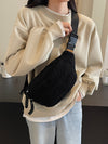 Explore More Collection - Sherpa Crossbody Bag with Adjustable Strap