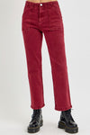 Explore More Collection - RISEN Full Size High Rise Straight Jeans with Patch Pockets