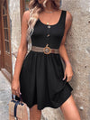 Explore More Collection - Scoop Neck Wide Strap Mini Tank Dress