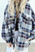 Explore More Collection - Pocketed Plaid Dropped Shoulder Coat