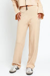 Explore More Collection - LE LIS COLLECTION Contrast Trim High Waist Wide Leg Sweater Pants