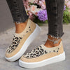 Explore More Collection - Leopard Round Toe Platform Sneakers