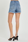 Explore More Collection - RISEN Full Size High Rise Raw Hem Denim Shorts