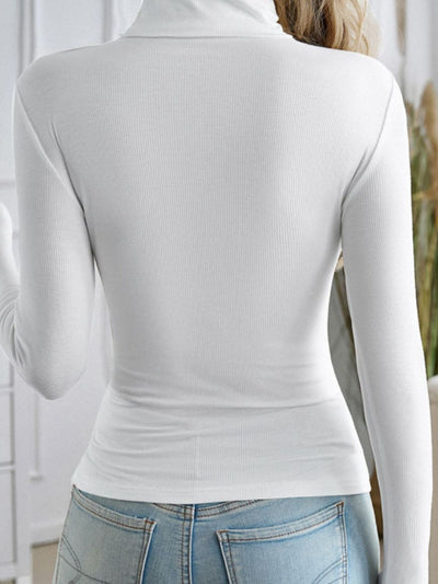 Explore More Collection - Devine Turtleneck Long Sleeve T-Shirt