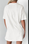 Explore More Collection - Graphic Round Neck Short Sleeve Oversize T-Shirt