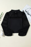 Explore More Collection - Mock Neck Long Sleeve Blouse